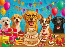 100 Piece Puzzles for Kids Ages 15 inches x 11 inches, Puppy Birthday Party