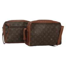 LOUIS VUITTON Monogram Clutch Bag 2Set LV Auth bs27407