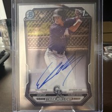 2026 Bowman Chrome 1st Ethan Holliday Auto CPA-EH Colorado Rockies MLB