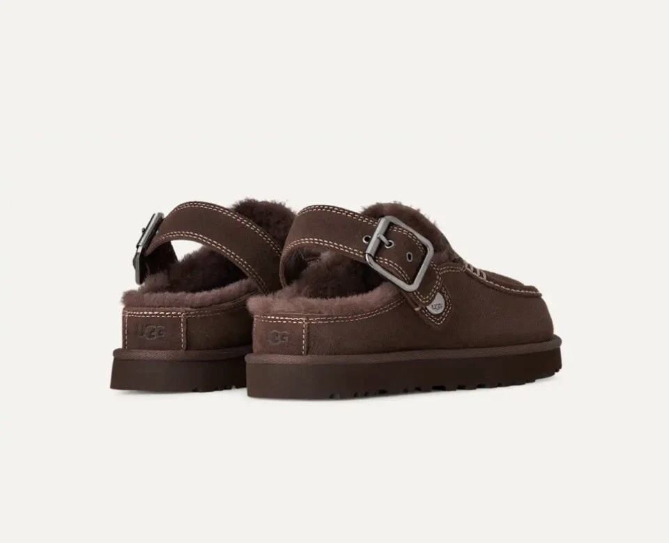 Ugg Women's Goldenstar Evelina Clog Burnt Cedar Size UK7 Brand New 