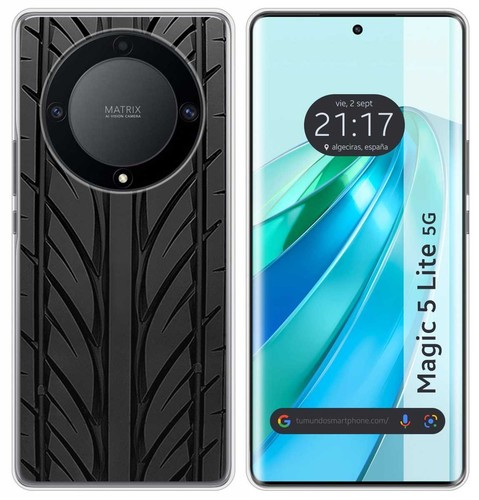 (2 Pezzi) Custodia Per HONOR Magic 5 Lite 5G - Cover In Silicone Trasparente Con Stampa Floreale - Antiurto E Morbida - 4