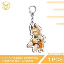 Mualani Genshin Impact Double Sided Acrylic Keyring DIY Anime Character Jewelry
