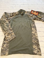 Massif Large Flame Resistant Digital Camo Long Sleeve Army Combat Shirt, NWT