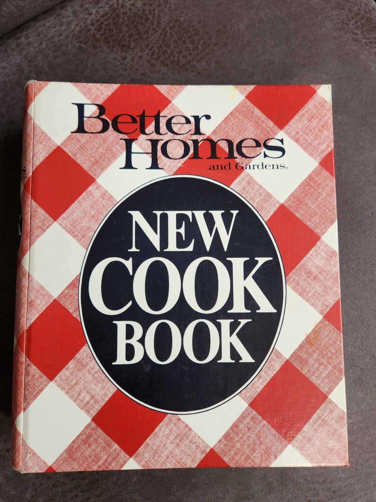 Red and white checked cover of the Better Homes and Gardens New Cook Book