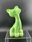 Fenton Chameleon Green Winking Happy Cat FAGCA 2008 5277 XE Approx 6”