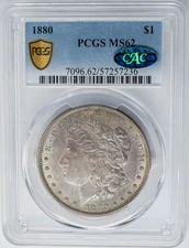 1880 Morgan Silver Dollar $ MS62 Secure PCGS ~ CAC 950167-12