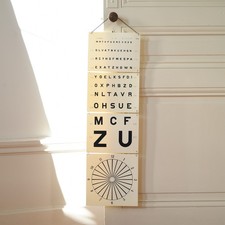 Echelle Monoyer acuité visuelle 5 mètres vintage test oeil enseigne plastique