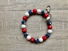 wristlet keychain-silicone bead-non elastic-christmas
