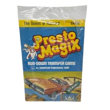 VINTAGE 1981 DUKES OF HAZZARD PRESTO MAGIX RUB DOWN TRANSFER GAME NEW IN PACKAGE