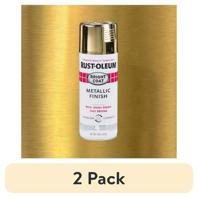 7710830 Stops Rust Bright Coat Metallic Spray Paint, 11 Ounce   , Gold