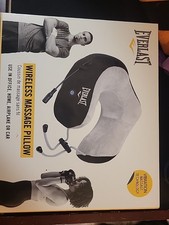 Everlast Wireless Massage Pillow Vibrating Foam Gray Black Rechargeable 1C