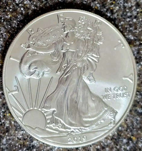 2019 Silver Eagle Dollar Coin, High MS, 25C Combined Shipping