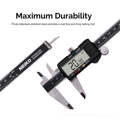 NEIKO 01407A Electronic Digital Caliper Measuring Tool, 0-6 Inches Stainless ... - Picture 4 of 7