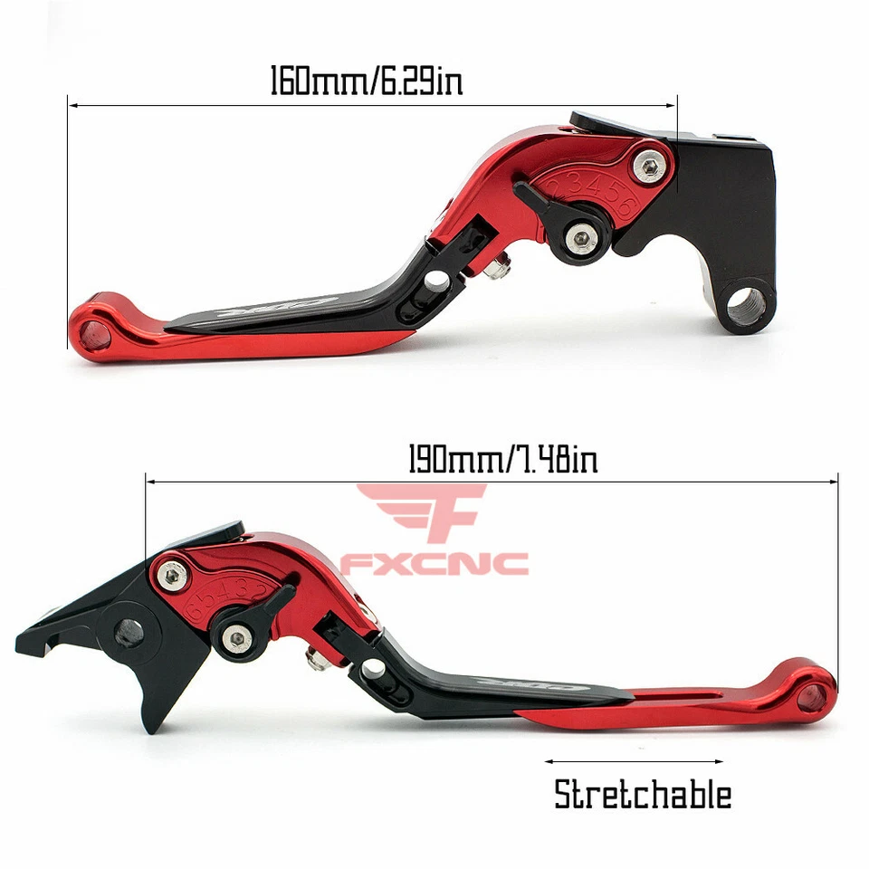 For Honda NC700 S/NC700 X 2012-2013 CNC Fold Extend Brake Clutch Levers Adjust - Image 3 of 4