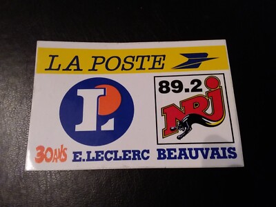 Alter Radio Aufkleber NRJ la poste Centre e Leclerc Beauvais