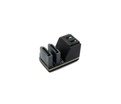 SATA Adapter 2x 7Pin Buchse zu 2x Stecker Kabel 90° für Mainboard SSD HDD