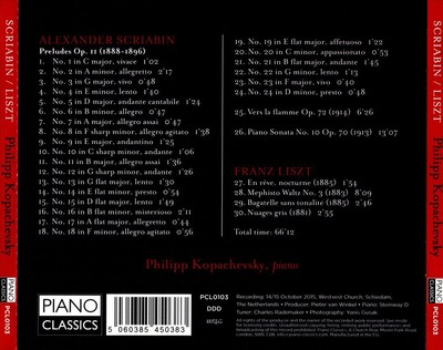 PHILIPP KOPACHEVSKY SCRIABIN: PRELUDES; SONATA 10; LISZT: LATE WORKS NEW CD