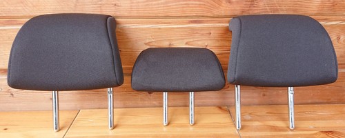 Lot De 3 Appuie-tête Arrière Tissu Noir Pour Peugeot 207 + 6 Guides - Occasion En Bon état