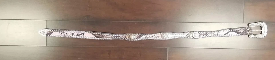 Blazin Roxx Western Pink Camo Rhinestone Womens Belt w/Conchos N3512230 Small - Image 4 of 4