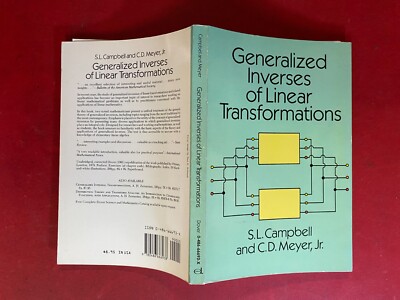 CAMPBELL MEYER - GENERALISIERTE INVERSEN LINEARER TRANSFORMATIONEN Ed. Dover (1991)