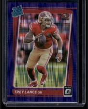 2021 Donruss Optic #203 Trey Lance Purple Shock