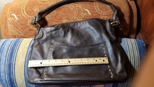 Rolfs Genuine Leather Brown Large Handbag 15× 14 × 5 Inches. 