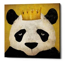 Epic Graffiti 'Panda with Crown' by Ryan Fowler, Giclee Canvas Wall Art