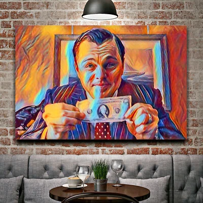 Wolf of Wall Street Abstract Design Business Money Print Gift POSTER / CANVAS - Image 1 of 4