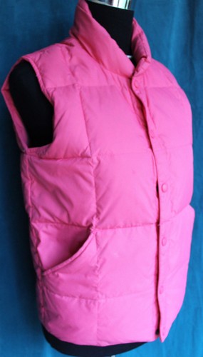 coral puffer vest
