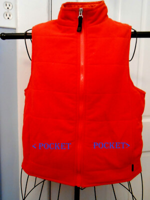 ESPRIT GILET FLEECE FULL FRONT ZIP  LONGER IN BACK THAN IN FRONT SIZE M