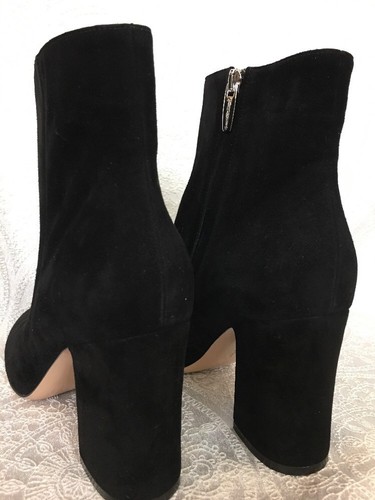 Gianvito Rossi Ankle Boot Black Margaux Suede New Size 40 - Picture 2 of 9