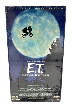 E.T. The Extra Terrestrial VHS TAPE 1988 Green Flap MCA Factory SEALED NOS