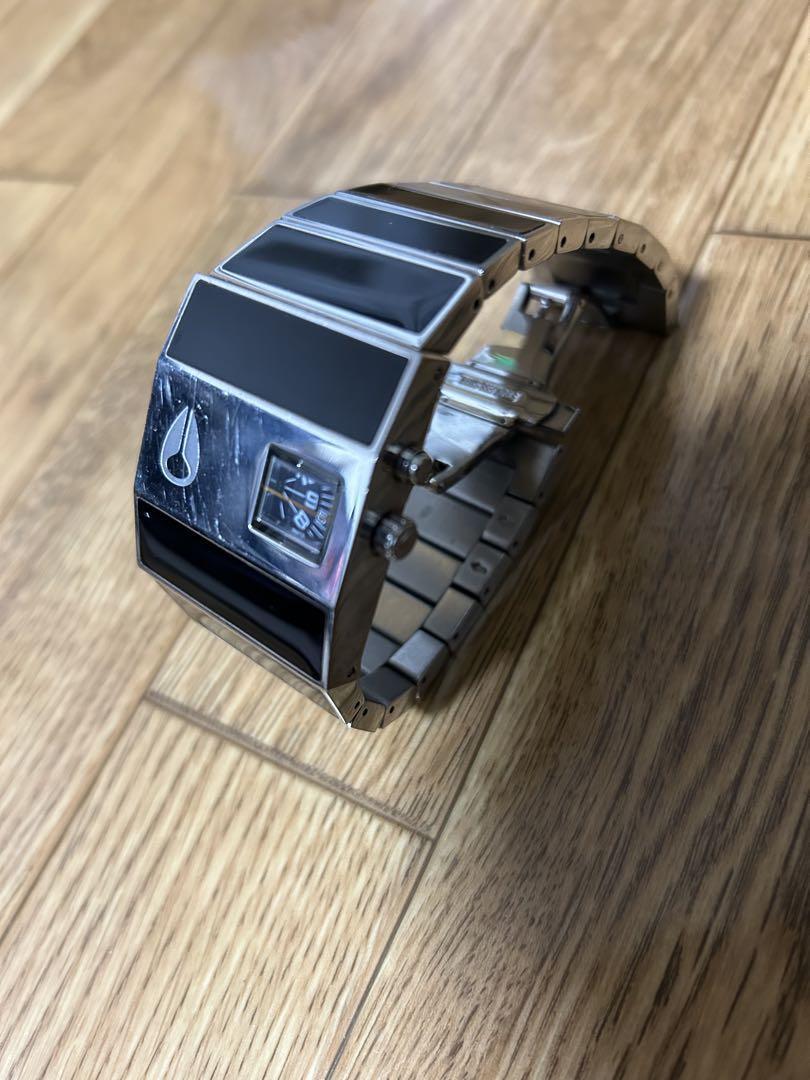 NIXON THE ROTOLOG Watch Black With Box & With Links New