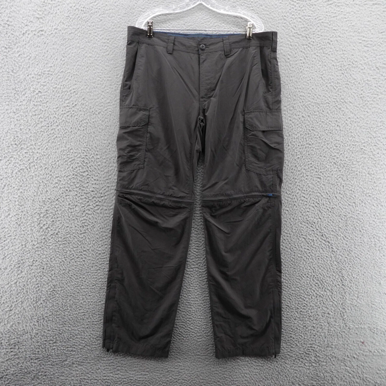 Eddie Bauer Travex Convertible Cargo Pants 38x34 Gray Men Nylon Outdoor Hiking