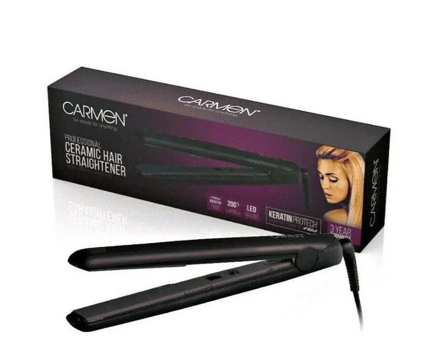 Carmen Professional Ceramic Hair Straightener Keratin Protech
