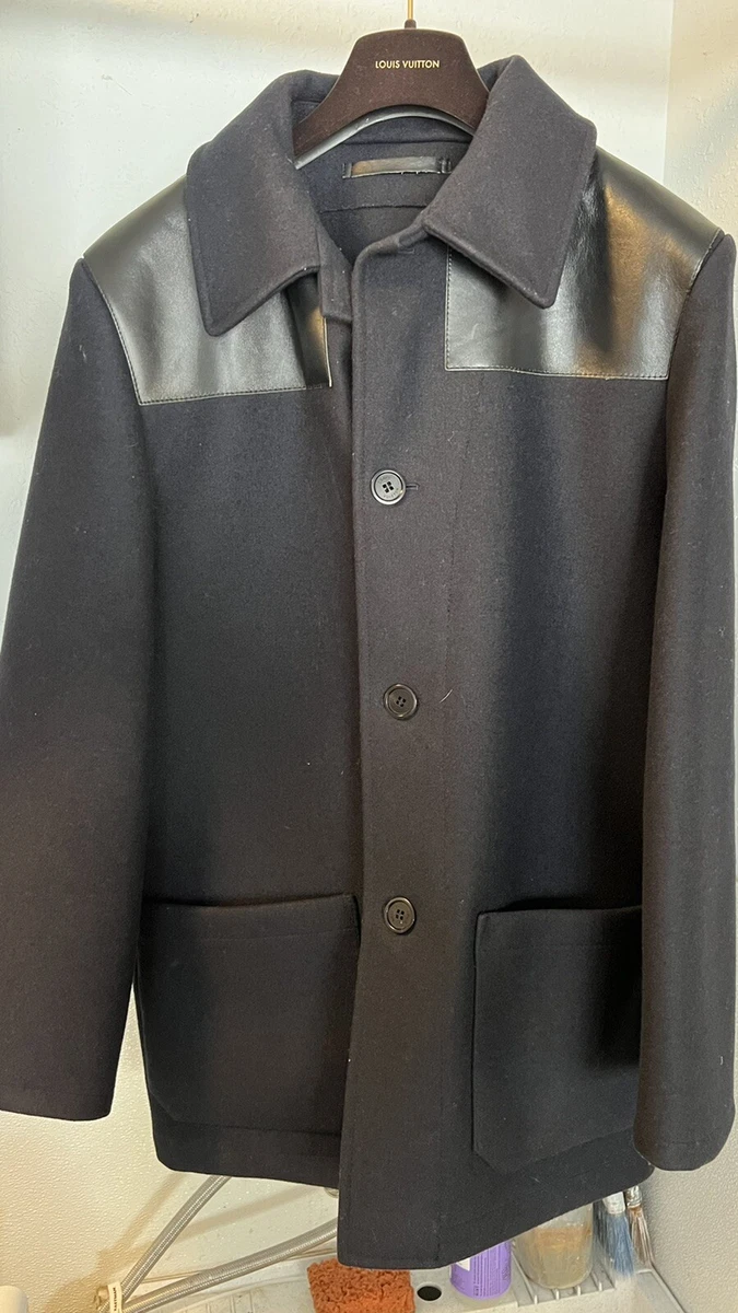 Louis Vuitton Textured Leather Peacoat