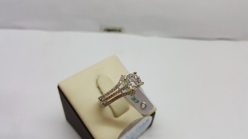 ANELLO DA DONNA CON ZIRCONI IN ORO GIALLO E BIANCO 18KT 3,7 GRAMMI N.16 (2062) - Foto 2 di 10