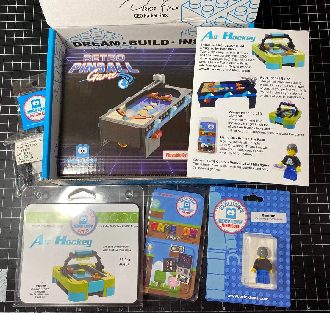 Brick Loot Monthly Kit. UNUSED. Video Game themed. LEGO Air Hockey