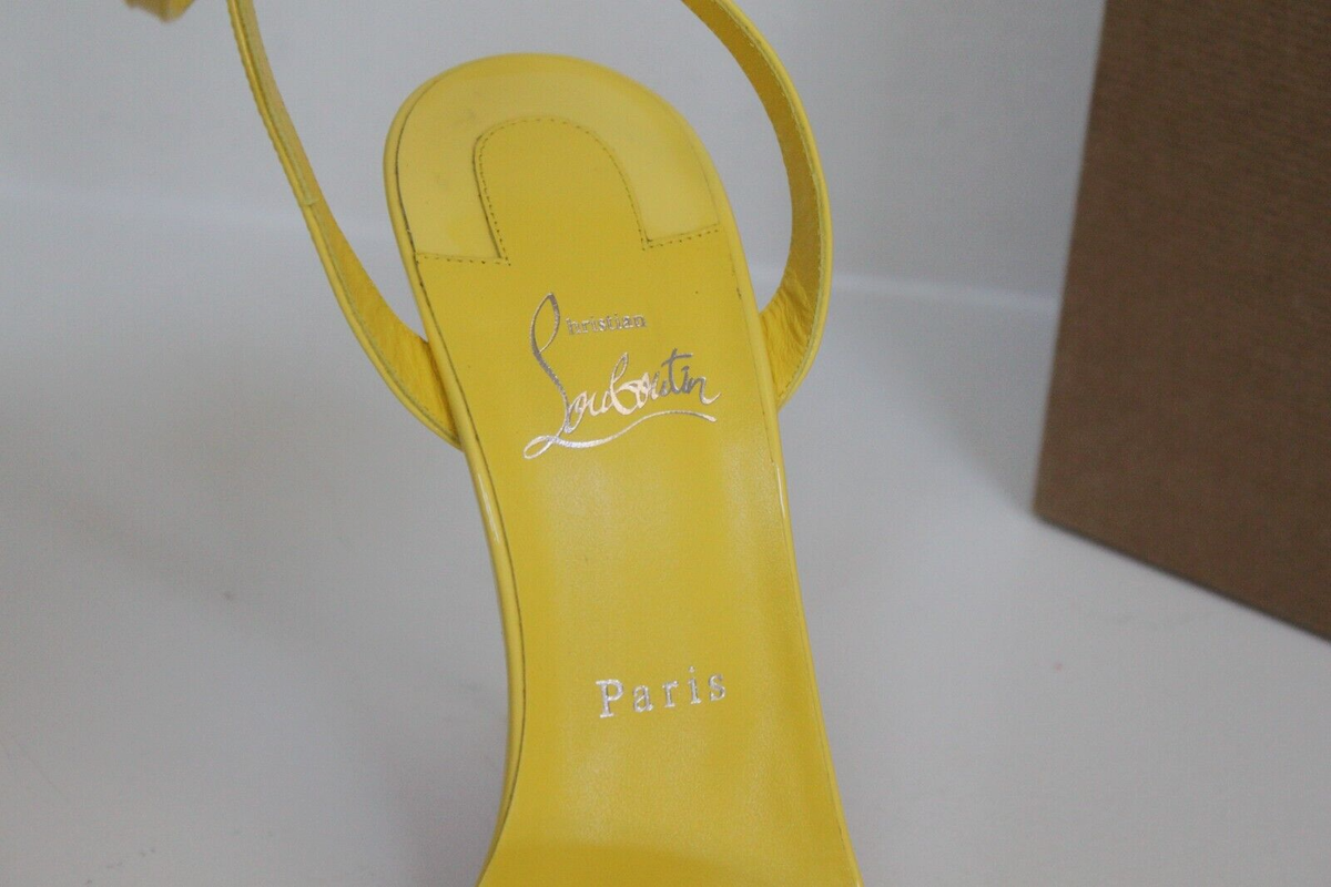 New sz 9.5 / 40 Christian Louboutin Loubi Girl Yellow Patent