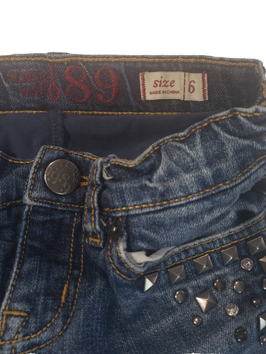 The Children's Place Skirt/Skort Denim Studded Distressed Youth Size 6 Pre-owned - Picture 2 of 16