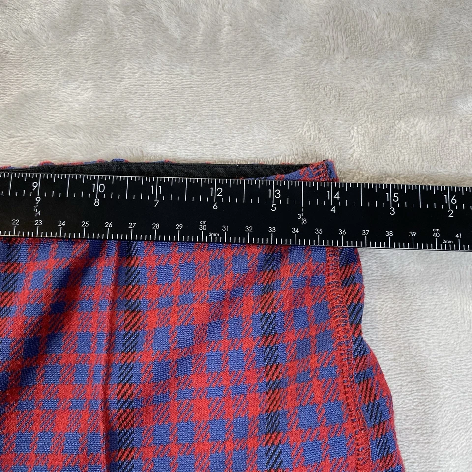 Pantalones Anthropologie Maeve para mujer Margot Kick acampanados cortos rojos a cuadros S Foto 3 de 4