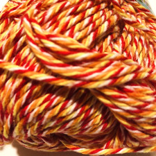 Bernat Handicrafter Yarn Cotton Candy 81524 Spicy Red Orange B 331766 READ 6 oz