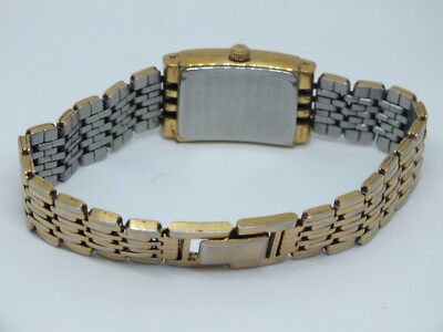 Montre Quartz Vintage Armitron Femme - Boîtier Or 18 Mm, Cadran Noir, Diamants - Occasion