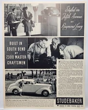 1938 Studebaker President Club Sedan Horse Farm Vtg Print Ad Man Cave Poster 30s