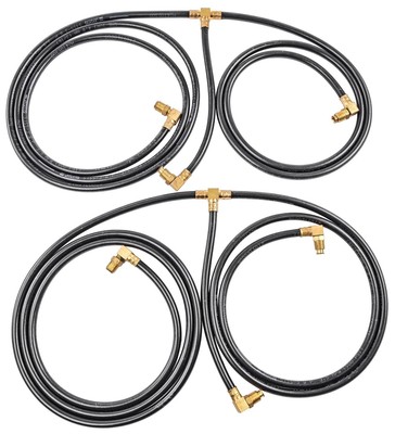 JEGS 93129 Universal Convertible Top Hose Set Fits Select 1951-1956 GM Models Bl