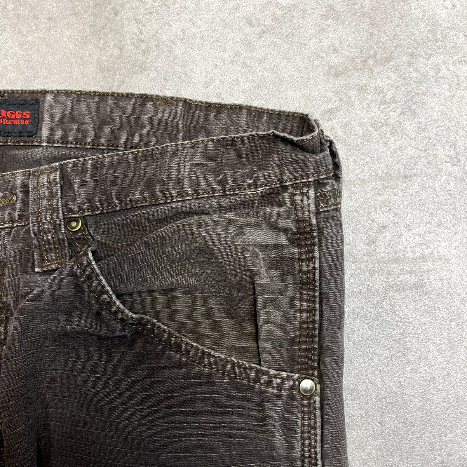 Wrangler Cargo Trousers Mens 34" Relaxed Fit Rip Stop Workwear Pants, Brown image 5