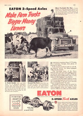 Eaton Corporation Makes Farm Trucks Earn Bigger Money Vtg Magazine Print Ad