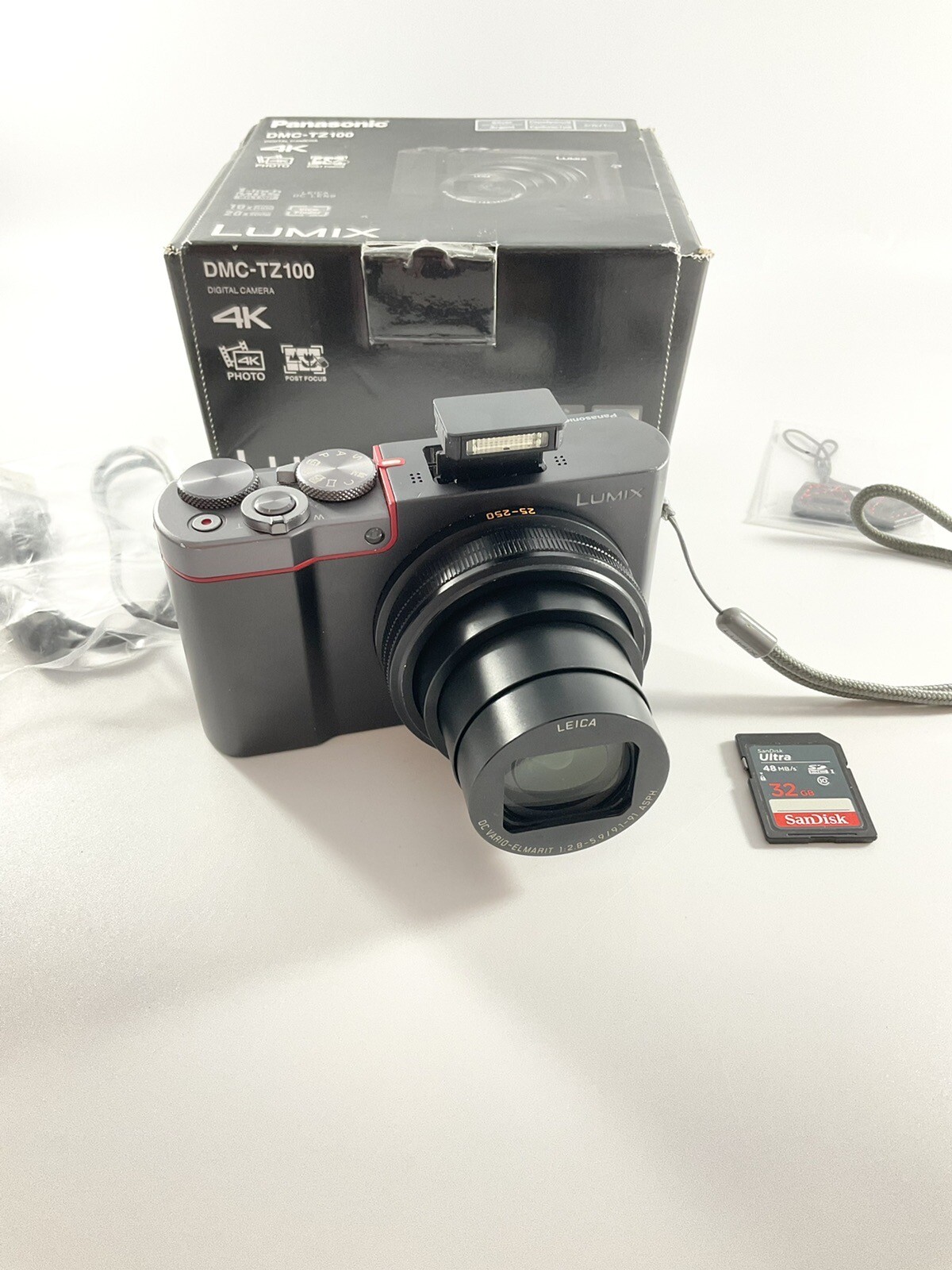 Panasonic Lumix DCMTZ100 Digital Camera Silver Very Good Condition