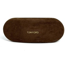Tom Ford Brown Velvet Hard Sunglasses Case Gold Logo Eyewear Protector Luxury