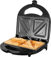Quest Toastie Maker Sandwich Toaster Black/Easy Clean Non Stick Plates - 35129